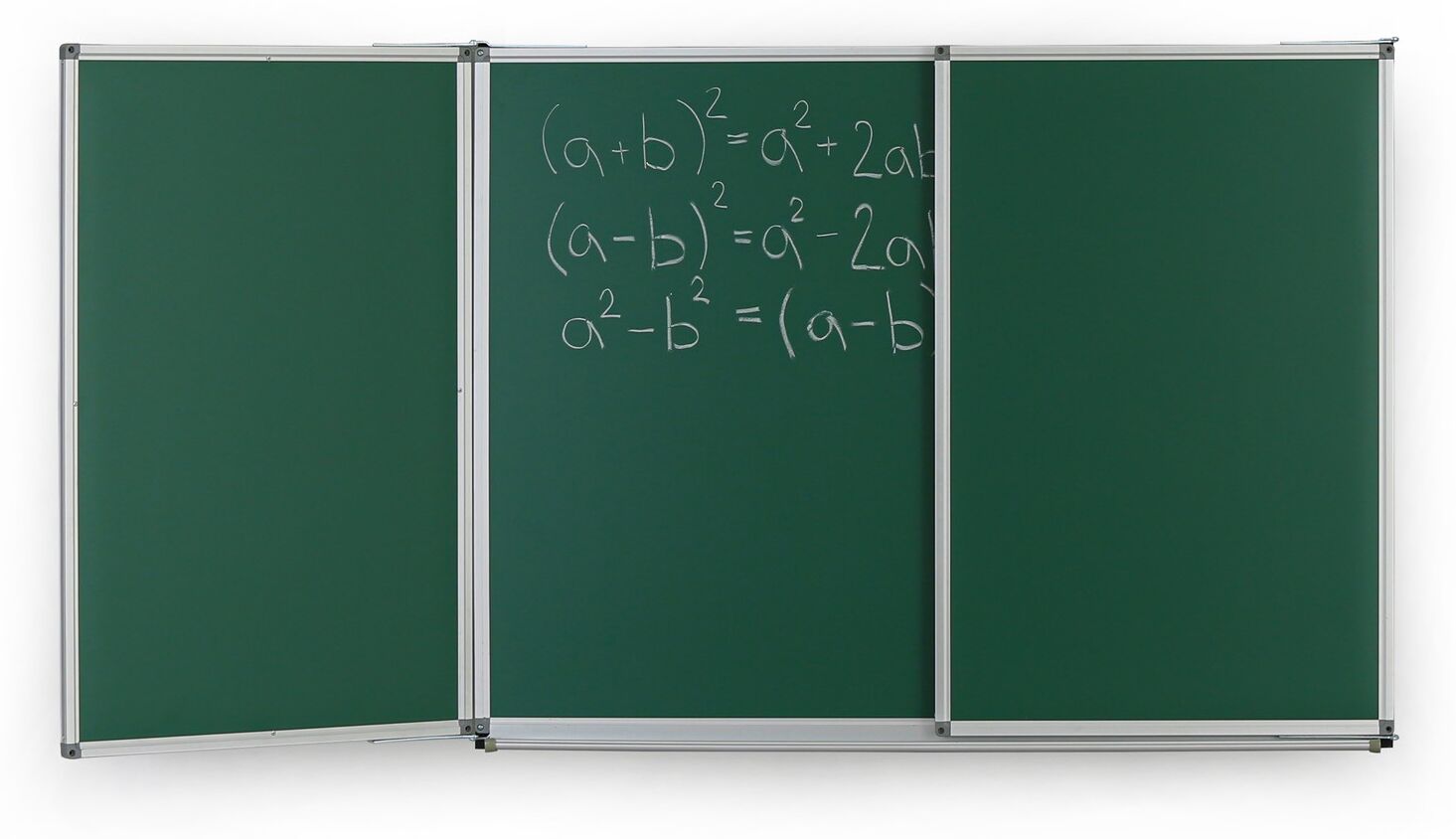 B2B Partner Klappbare grüne Keramik-Kreidetafel, magnetisch, 3600 x 1200 mm