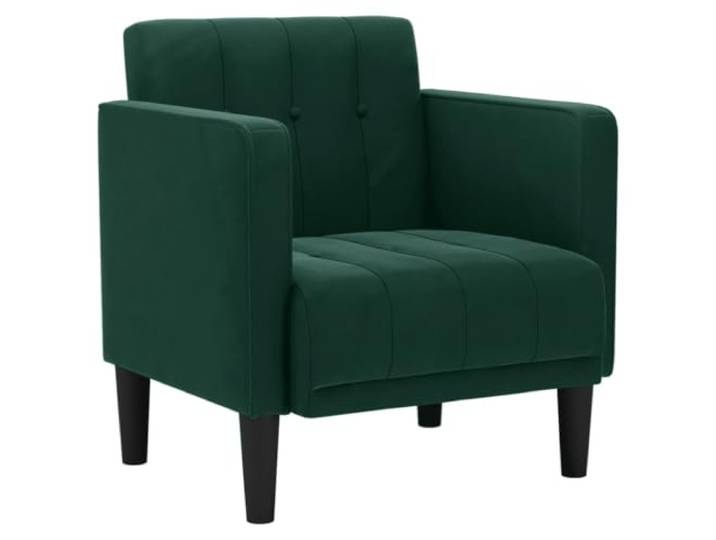 Makastle Sessel mit Armlehnen Dunkelgrün 53 cm Samt