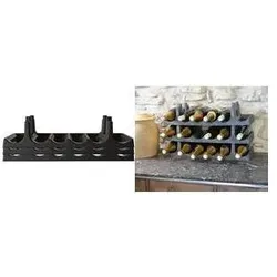 EDA, Weinregal, Flaschenregal-Set, für 6 Flaschen pro Lage, anthrazit 3er Set zur Aufbewahrung von 18 Flaschen, aus (18 Flaschen, 59.80 x 14 x 22.40 cm)