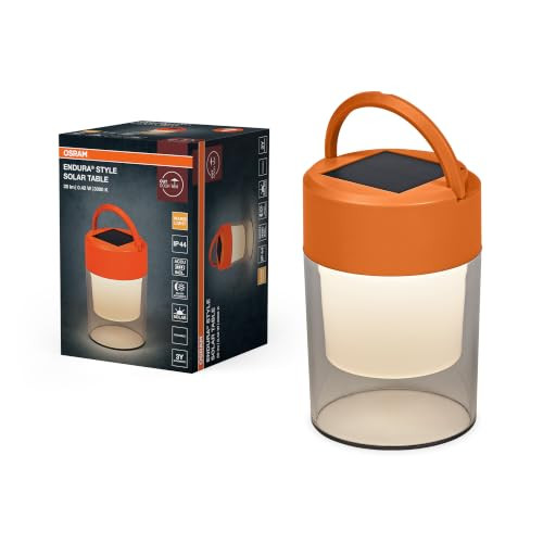 Osram ENDURA Style Solar tafellamp, oranje, LED, Hoogte: 199 mm