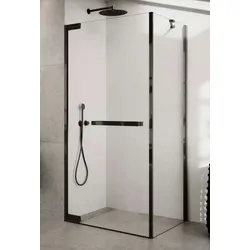 Novellini N180 G+F Seitenwand für Drehtür schwarz.. - Duschkabine