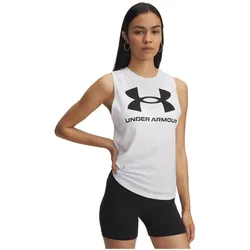 Under Armour, Damen, Sportshirt, Logo Tank (XL), Weiss