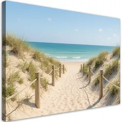 LEINWANDBILD Weg zum Strand Shabby Chic 90x60cm