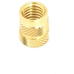 RS PRO, Muttern + Unterlegscheiben, Gewindeeinsatz Messing, M4 x 8.2mm, Flansch-Ø 7.1m (M4)