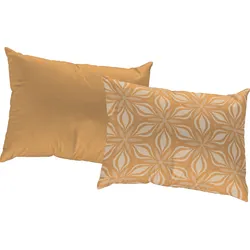 Dekokissen ADAM "Retro Floret", gelb (curry, geblümt), B:40cm L:60cm, Obermaterial: 100% Baumwolle, Dekokissen_Sitzkissen_Kissenhüllen, GOTS zertifiziert