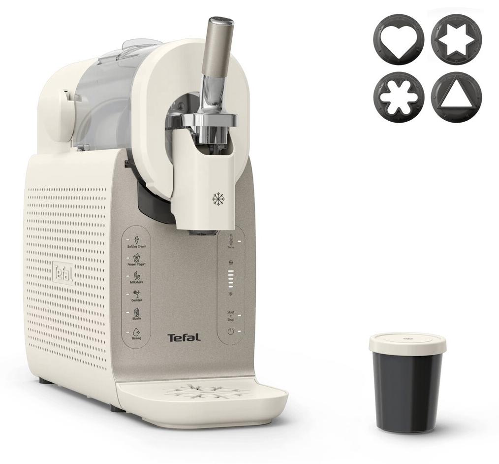 Tefal Freezi, 16-in-1 Instant Softeis- & Slushmaschine, Softeis-Maschine, 1 l, Weiß, 246 mm, 526 mm, 503 mm