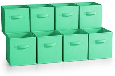 "Sorbus Fabric Storage Bins 11"" Foldable Cubes With Handles For Pantry, Cubbies, Toy And Closet Shelving Organization - 8Pk"
