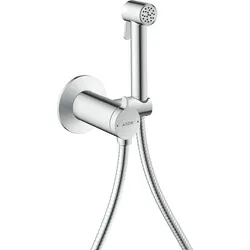 hansgrohe AXOR Bidette Showers Bidette Handbrause 1-jet EcoSmart, rund, für Mischwasser, mit Brausehalter und Brauseschlauch 1,25m, 29242000, Farbe: Chrom