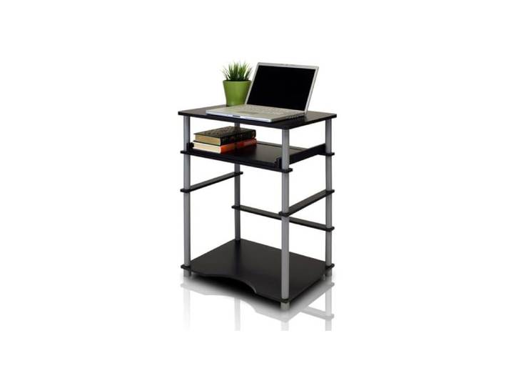 Bureau / Table Informatique - FURINNO - Home - Noir - Bois (panneaux de particules) - Tiroir coulissant
