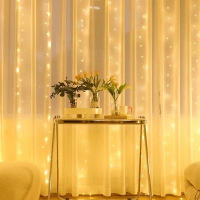 Uplift Picks LumiGlow LED Curtain Lights 3M 6M USB Fairy Lights With Remote warm 3x1m 100 Leds