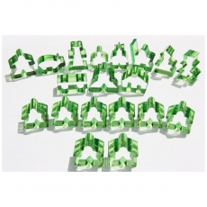 Hans im Glück Carcassonne - Meeple - 19er-Set (komplettes Spielfiguren-Set) - TRANSPARENT Hellgrün 293411