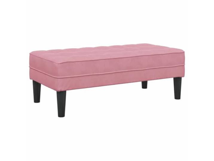 KTHLBRH Sitzbank mit Kissen rosa 113 x 57 x 39 cm Samt Beine aus Sperrholz, minimalistisches Design, breiter Sitz, Verwendung im Wohnzimmer, stabile Struktur