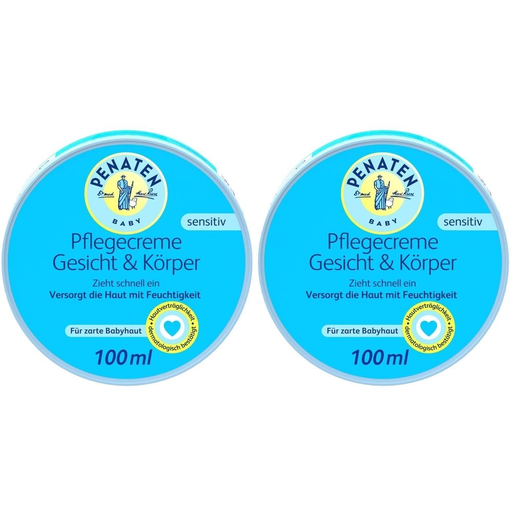 2x Penaten Pflegecreme Gesicht & Körper 2x100 ml Creme