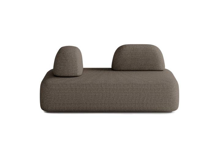 Canapé 3 places tissu marron