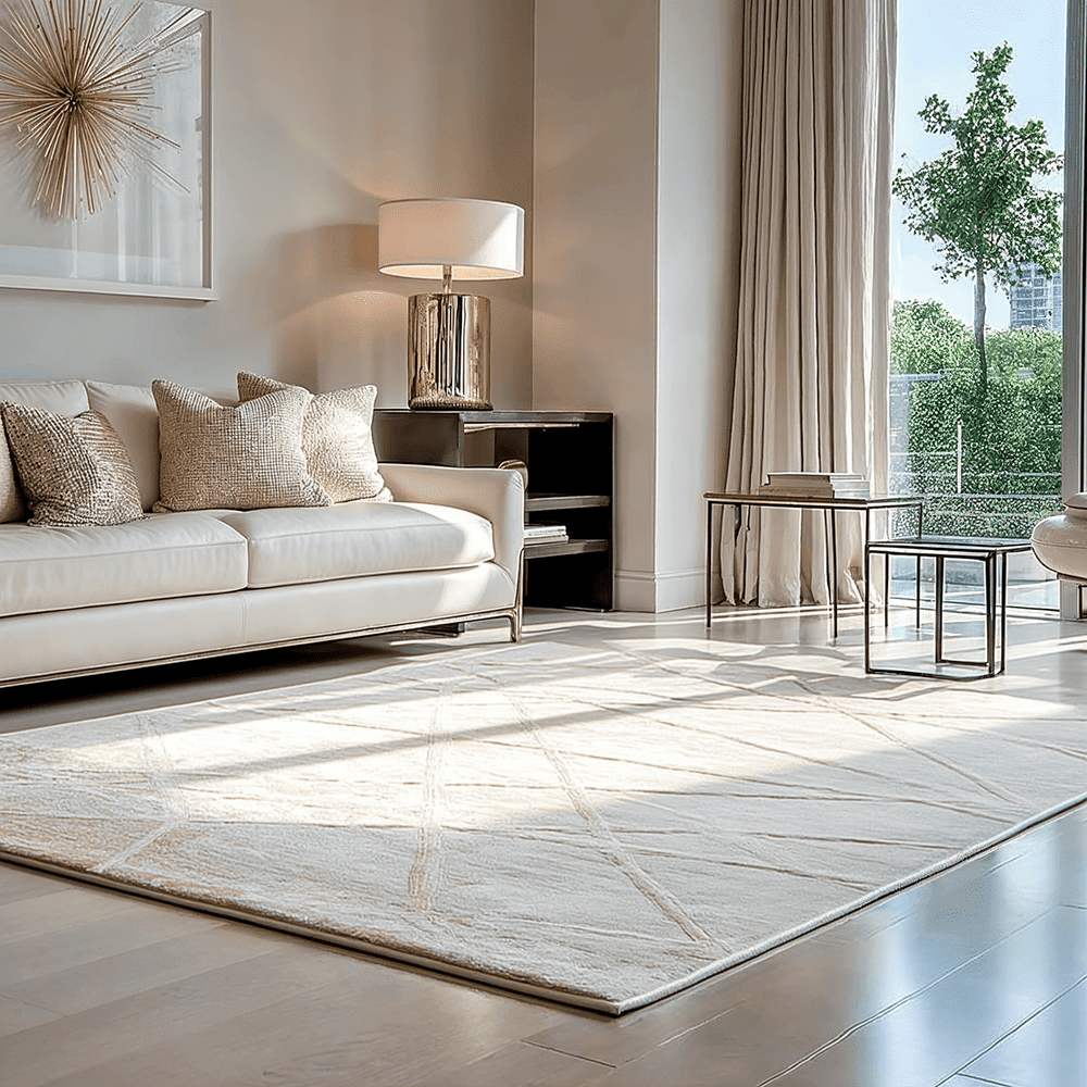 Lucera Cream Geometric Rug, 120 x 170cm