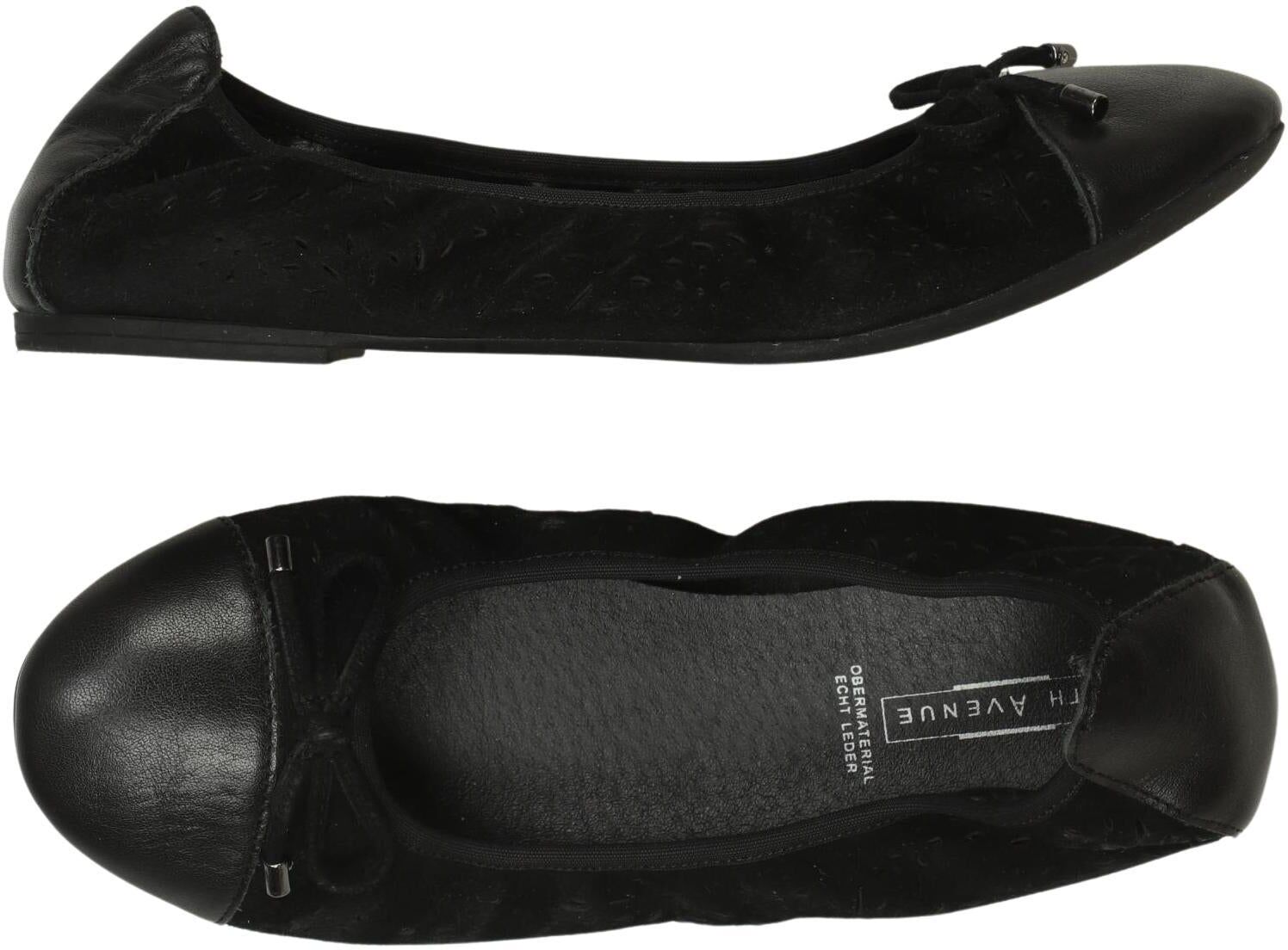 5th Avenue Damen Ballerina, Schwarz, Gr. EU 37, Leder - Second Hand