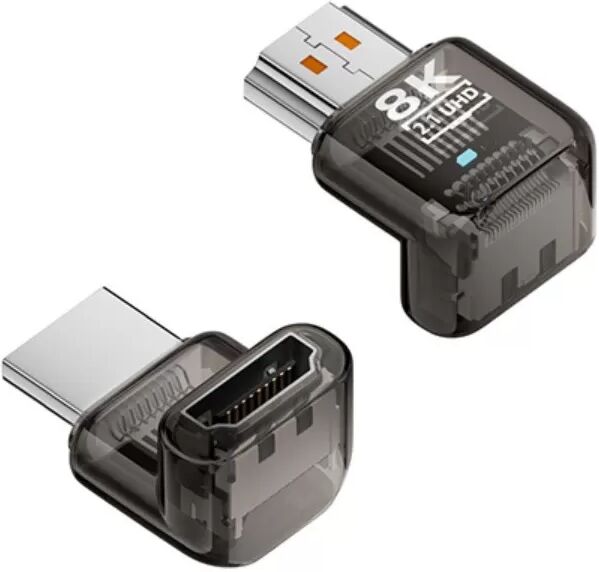 INF 8K UHD HDMI 2.1 männlich zu weiblich 90° vertikaler Winkel Adapter - 3er-Pack Schwarz