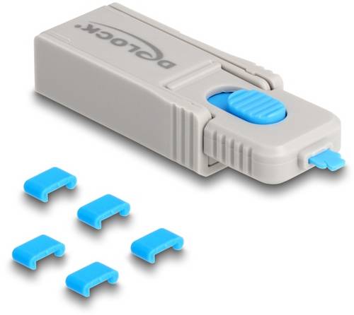Delock USB-C Port Schloss 20926 Blau, Grau 20926