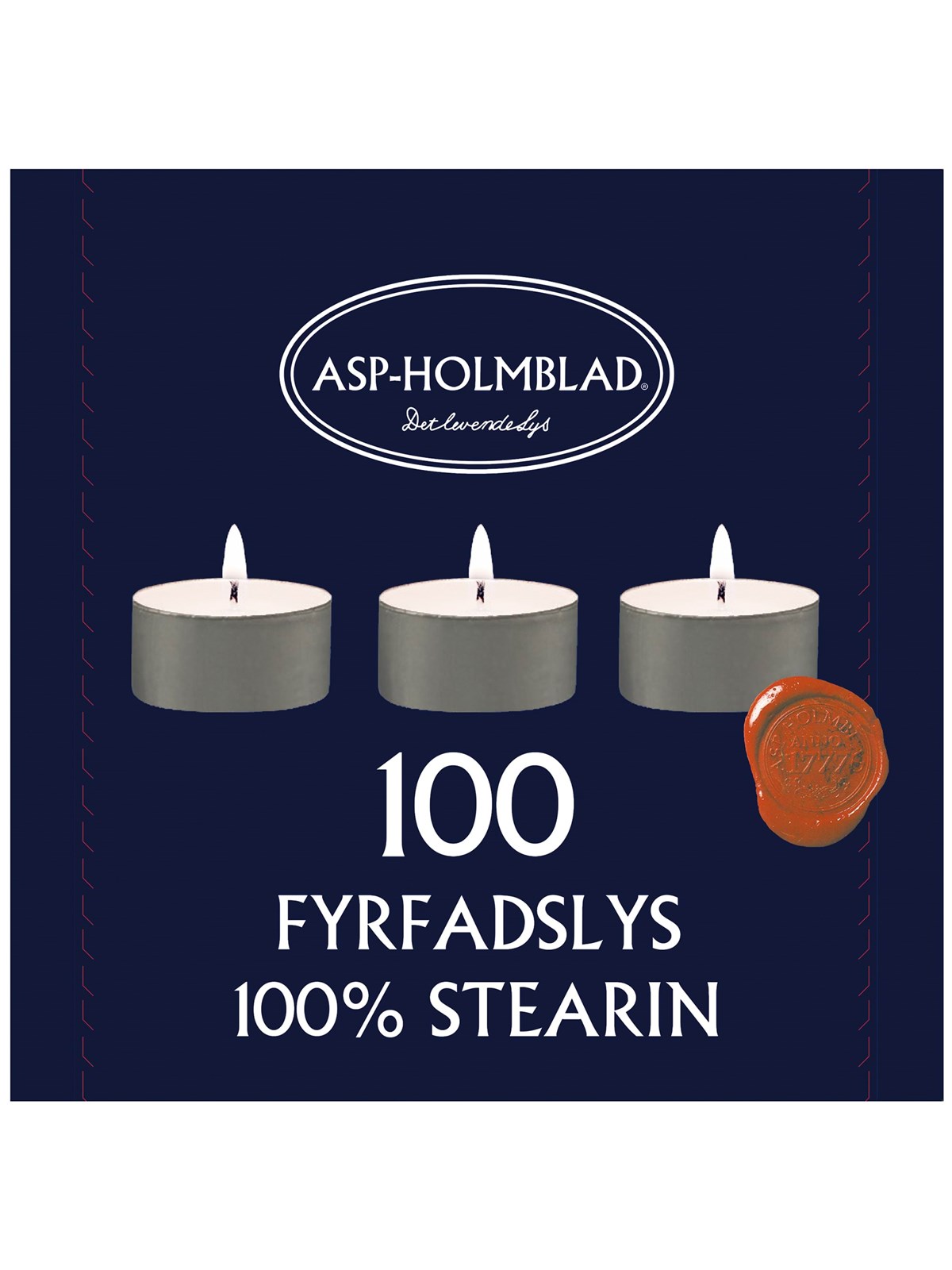 Asp-Holmblad Teelichter Stearin 6 ST.