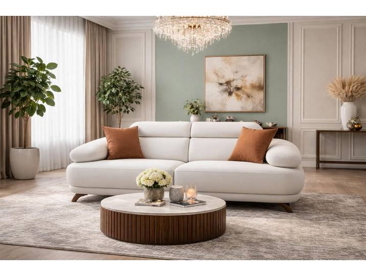 JVmoebel 3-Sitzer Elegante Wohnzimmer Polstercouch Stilvoller 3-Sitzer Textilsofa, 1 Teile, Made in Europa
