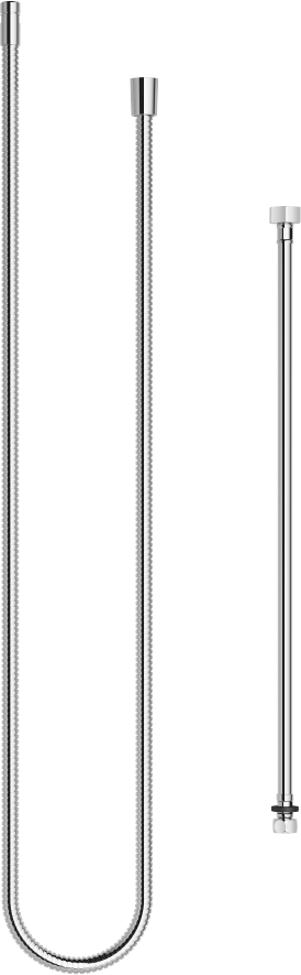 douche en métal Dornbracht , en 2 parties, 2000 "x 3/8" x 2250 mm