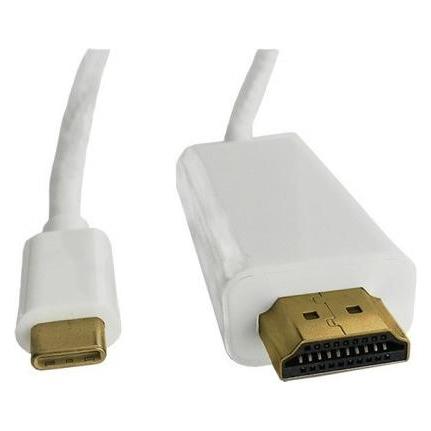 Qoltec Kabel USB 3.1 typ C męski/ HDMI A męski | 4K | Alternate mode | 2m (2 m) (50415)