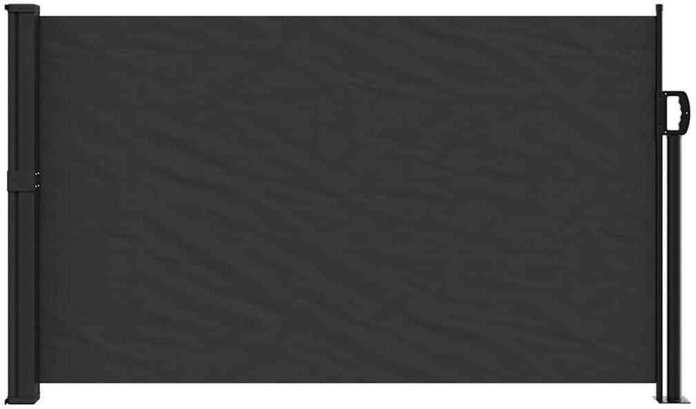 17 Stories Retractable Side Awning Black 120cm H x 500cm W
