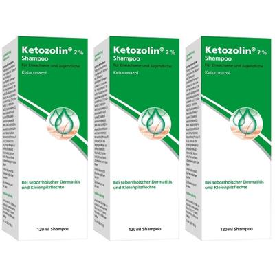 Ketozolin 2% Shampoo x3 3x120 ml