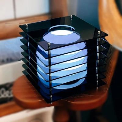 Uplifted Finds Rechargeable Acrylic LED Table Lamp With 16 Colors And Dimmable Brightness black