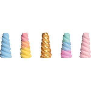 Folia Kreide Einhorn, 5 Stück, 380509, Straßenkreide, rund, bunt