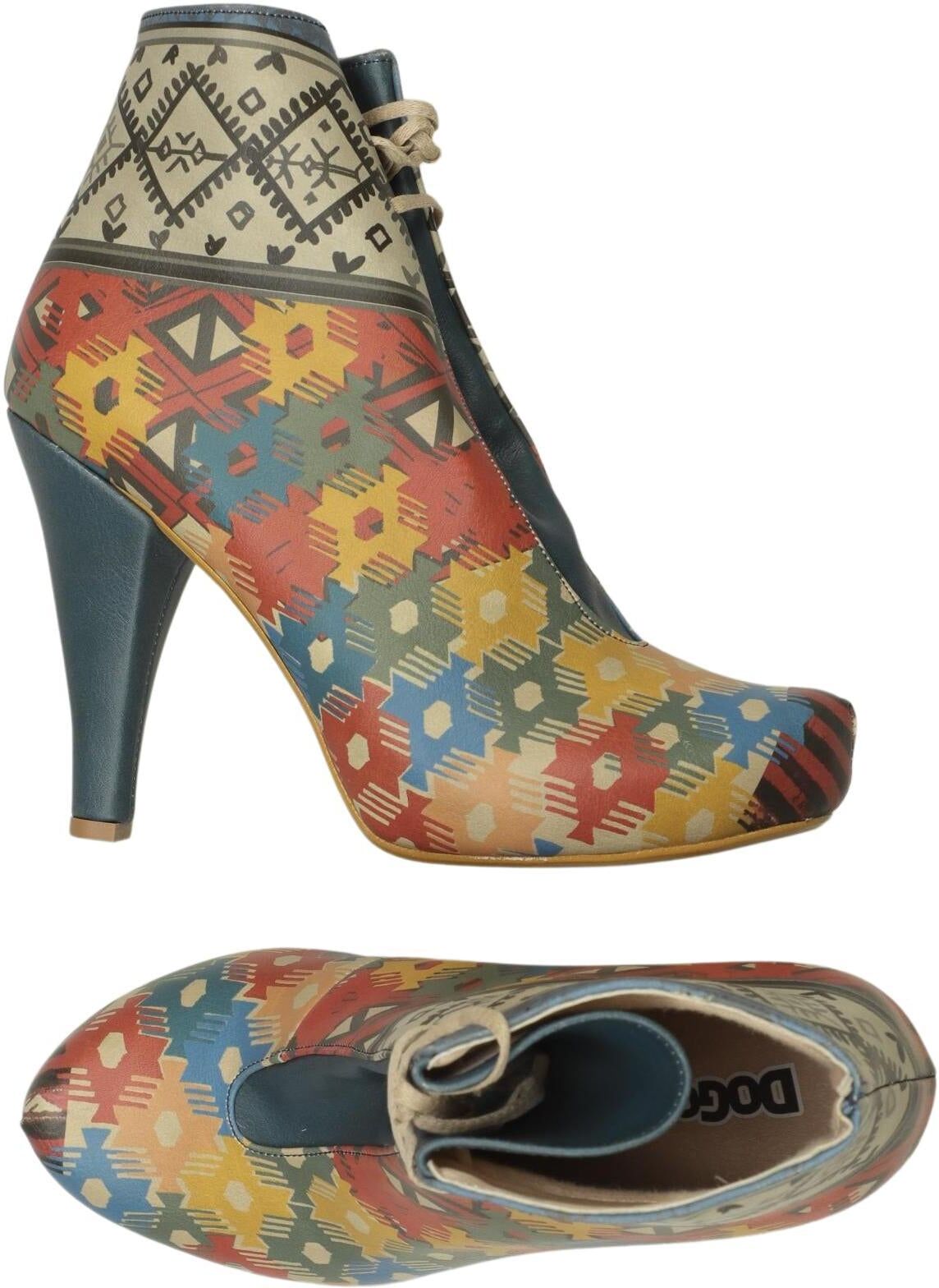 Dogo Damen Stiefelette, Mehrfarbig, Gr. EU 36, Kunstleder - Second Hand