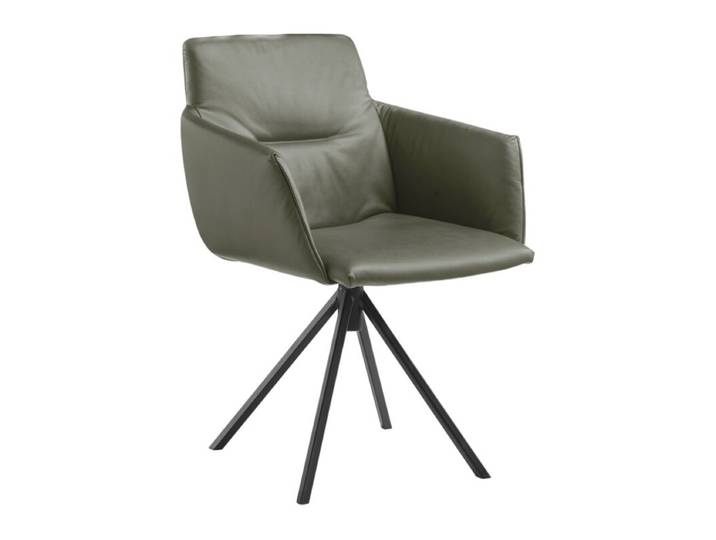 Musterring JustB! SP500 Armlehnstuhl in Leder mit Stativgestell