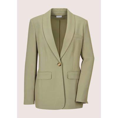 Jackenblazer MADELEINE "Blazer Zeitloser Blazer mit elegantem Kragen", Damen, Gr. 44, schilf, Modern, regular fit, V-Ausschnitt, Blazer