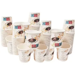 Lauroo Espresso TO GO Becher, Coffee To Go Becher, Kaffeebecher – TO GO 100 ml, 4 oz (20 x 50) -1000 Stück