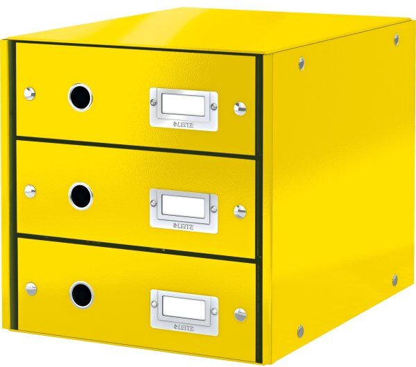 Leitz Click & Store Skuffekabinet   3 Rum   Gul