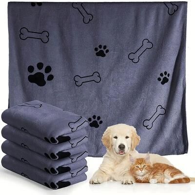 Uplift Treasures Large Quick Dry Microfiber Dog Towel 24 X 40 Inch grey 40 * 20 In