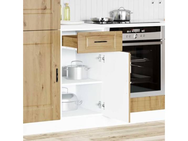 KTHLBRH Küchenunterschrank 40 cm Porto Eiche Handwerk Stabile Spanplatte, praktische Türen, verstellbare Füße, 60 kg Kapazität