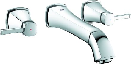 Grandera Grohe Grandera 20415000 chrome, mélangeur mural 3 trous, saillie 234 mm