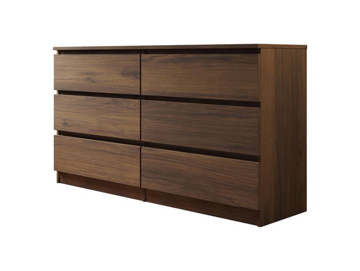 Mirjan24 Kommode Malwa M6, Nussbaumfarben, Rechteckig,Rechteckig, 138x77x40 cm, Kleinmöbel, Kommoden, Kommoden