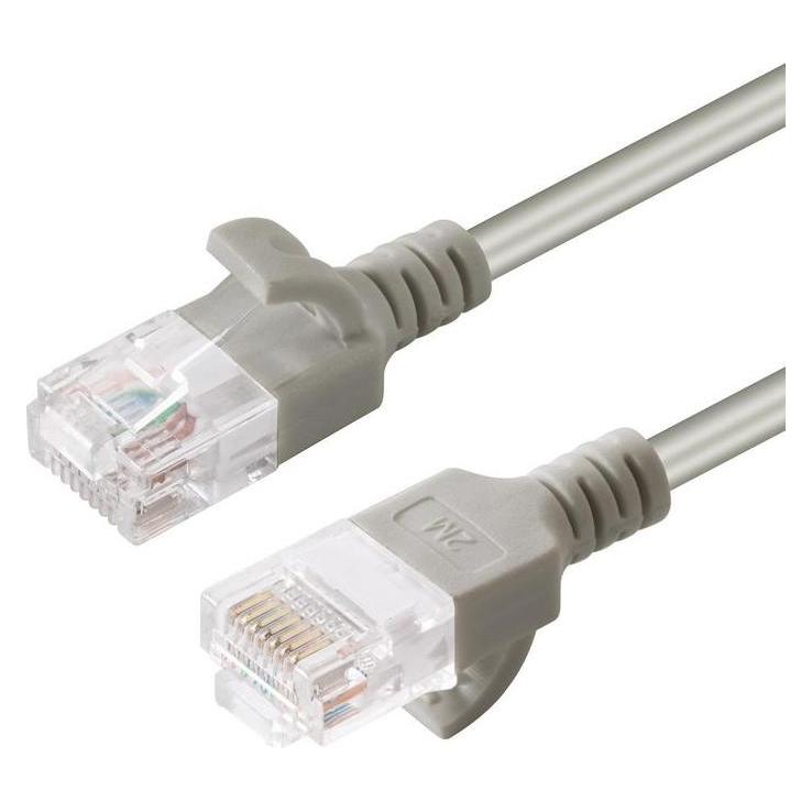 MicroConnect U/UTP CAT6A Slim 0.15M Grey (CAT6a, 0.15 m) (V-UTP6A0015-SLIM)