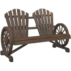 vidaXL Adirondack-Gartenstuhl 2-Sitzer Massivholz Tanne