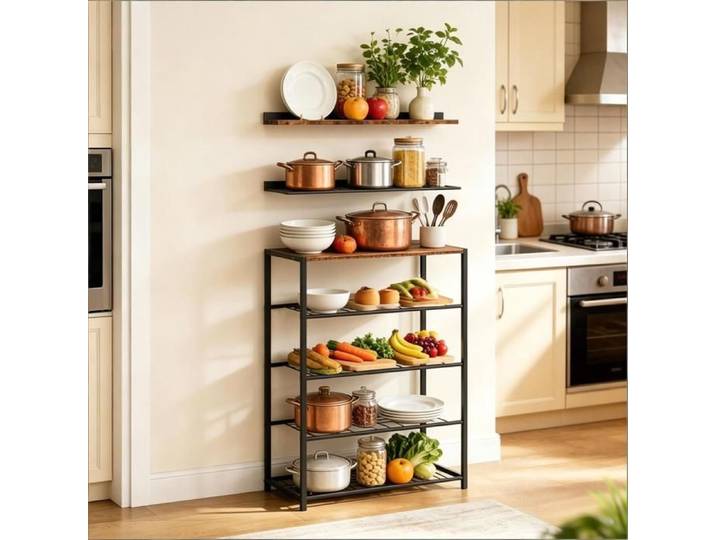Design solide et sécurisé étagère avec espaces de rangement idéal pour maison salon chambre décoration intérieure