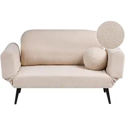 SCHLAFSOFA 2-Sitzer Bouclé Beige Dorotea