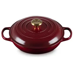 Le Creuset Shallow pan Evo 26cm Garnet, Pfanne + Kochtopf, Rot