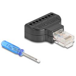 Delock RJ45 Netzwerk Adapter Kabel [1x RJ45-Stecker - 1x Buchse] Schwarz 90654