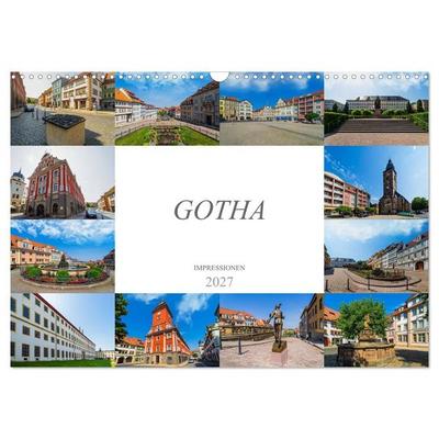 Gotha Impressionen (Wandkalender 2027 DIN A3 quer), CALVENDO Monatskalender