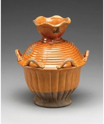 Orchard Creek Designs "Harpa 11"" Ceramic Vase, Distressed Brown - Distressed Brown"
