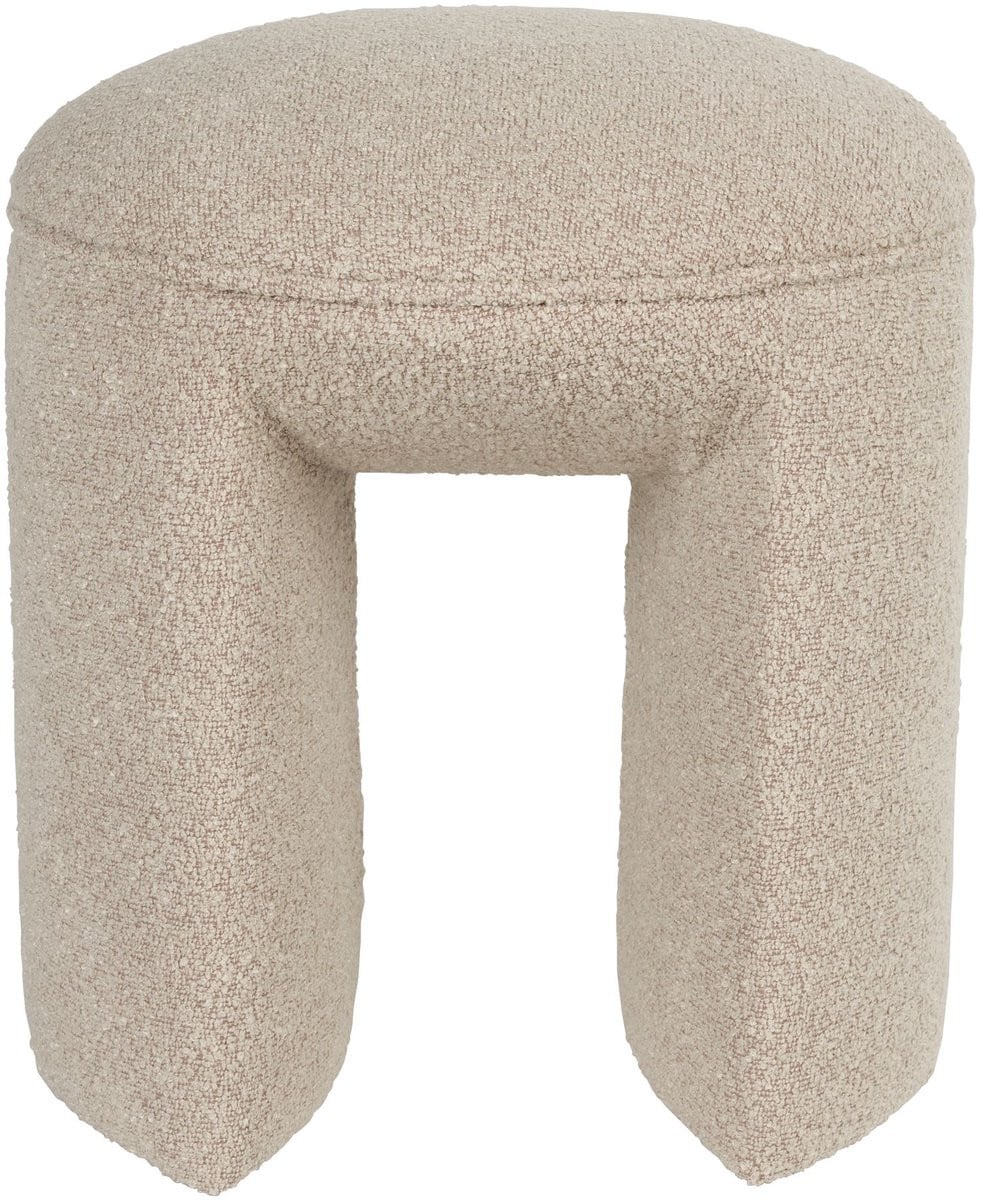 Housecraft Living Noxx Kruk/Poef van Teddy stof in Beige