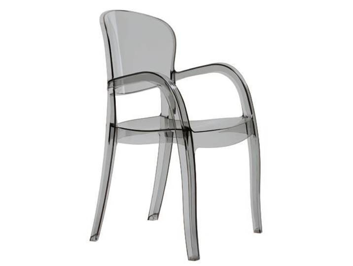 Fauteuil JOKER empilable / Gris Transparent