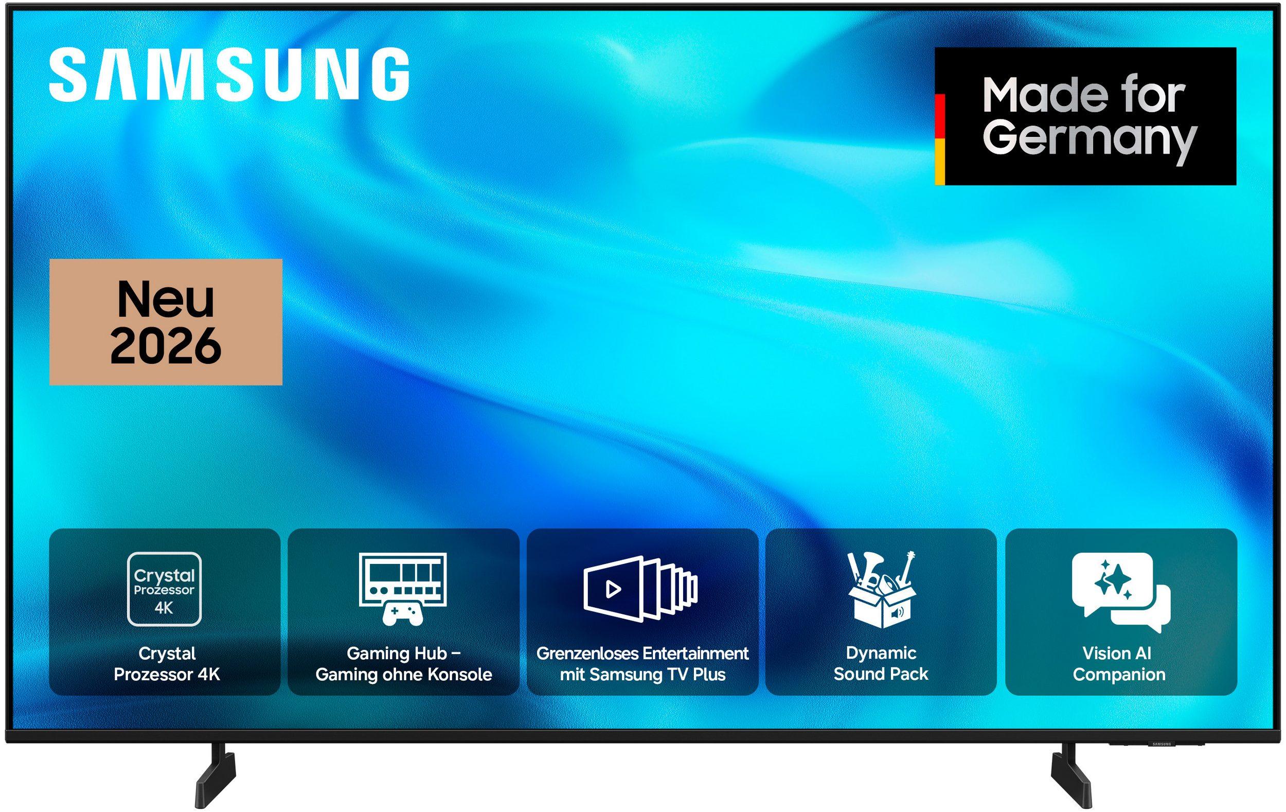 Samsung 43" Crystal UHD U7099H 4K Vision AI Smart TV (2026), 109,2 cm (43"), 3840 x 2160 Pixel, LED, Smart-TV, WLAN, Schwarz